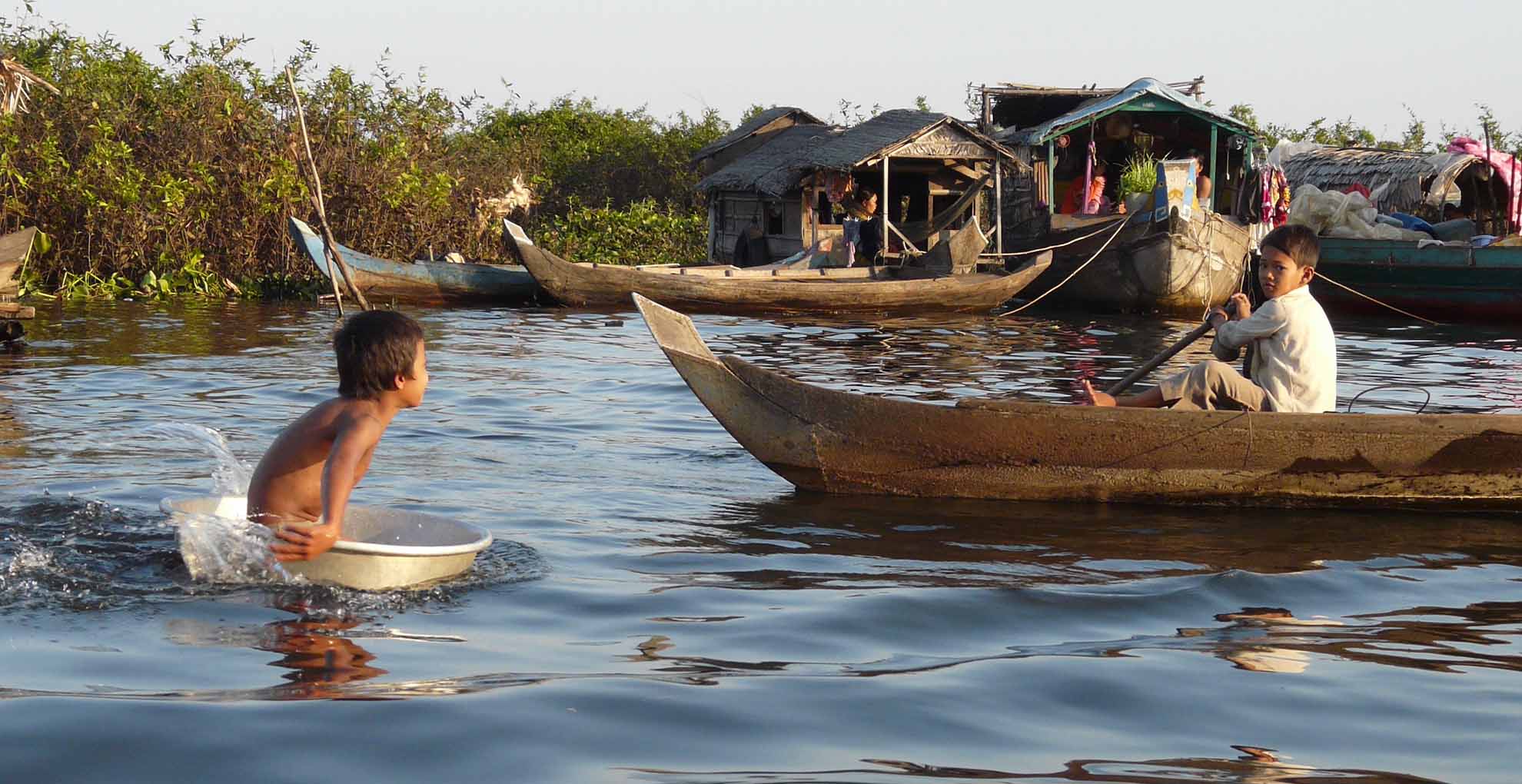 Living surrounded by water.