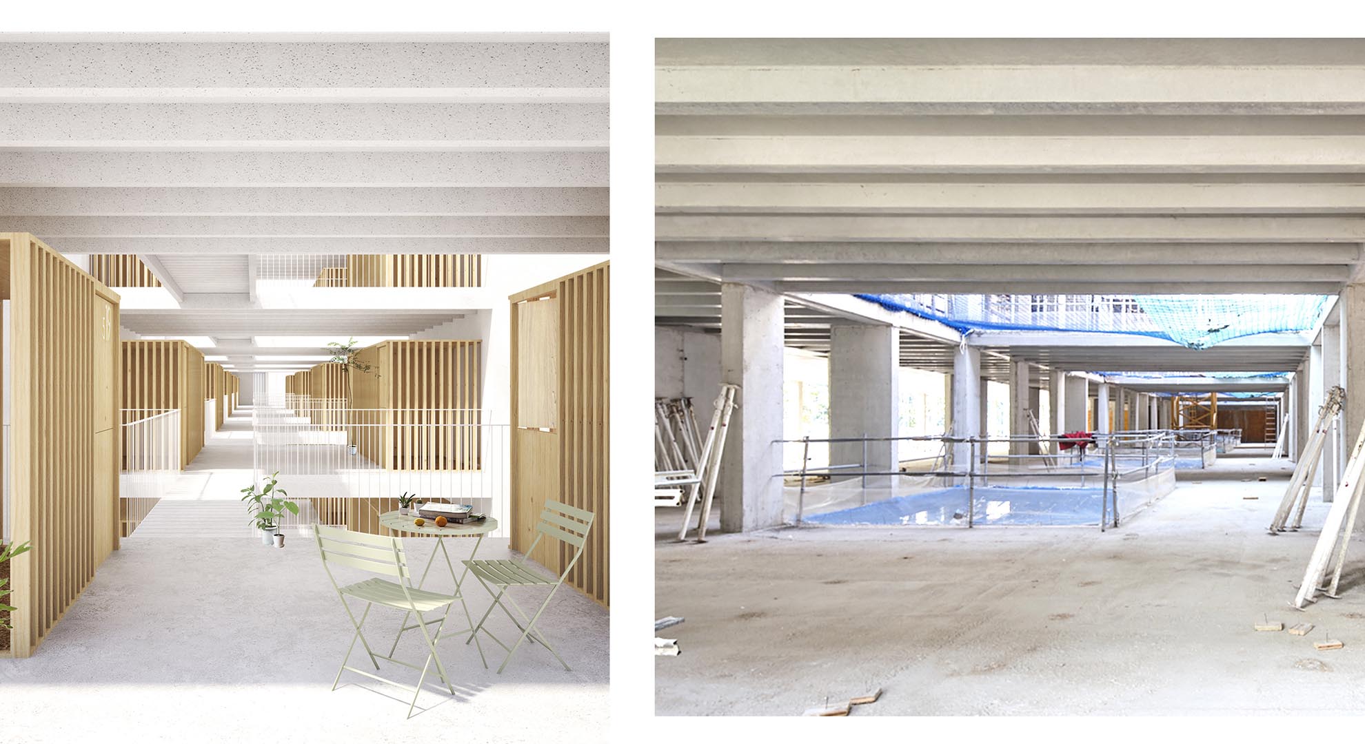 Homes for community living in Barcelona.