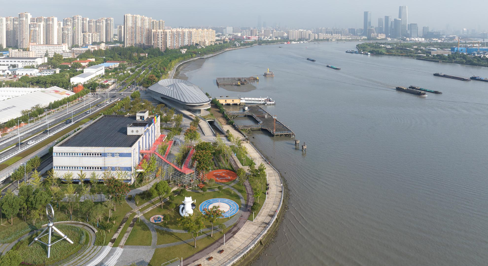 General view of the Urban Space Art Season exhibition in Shanghai.