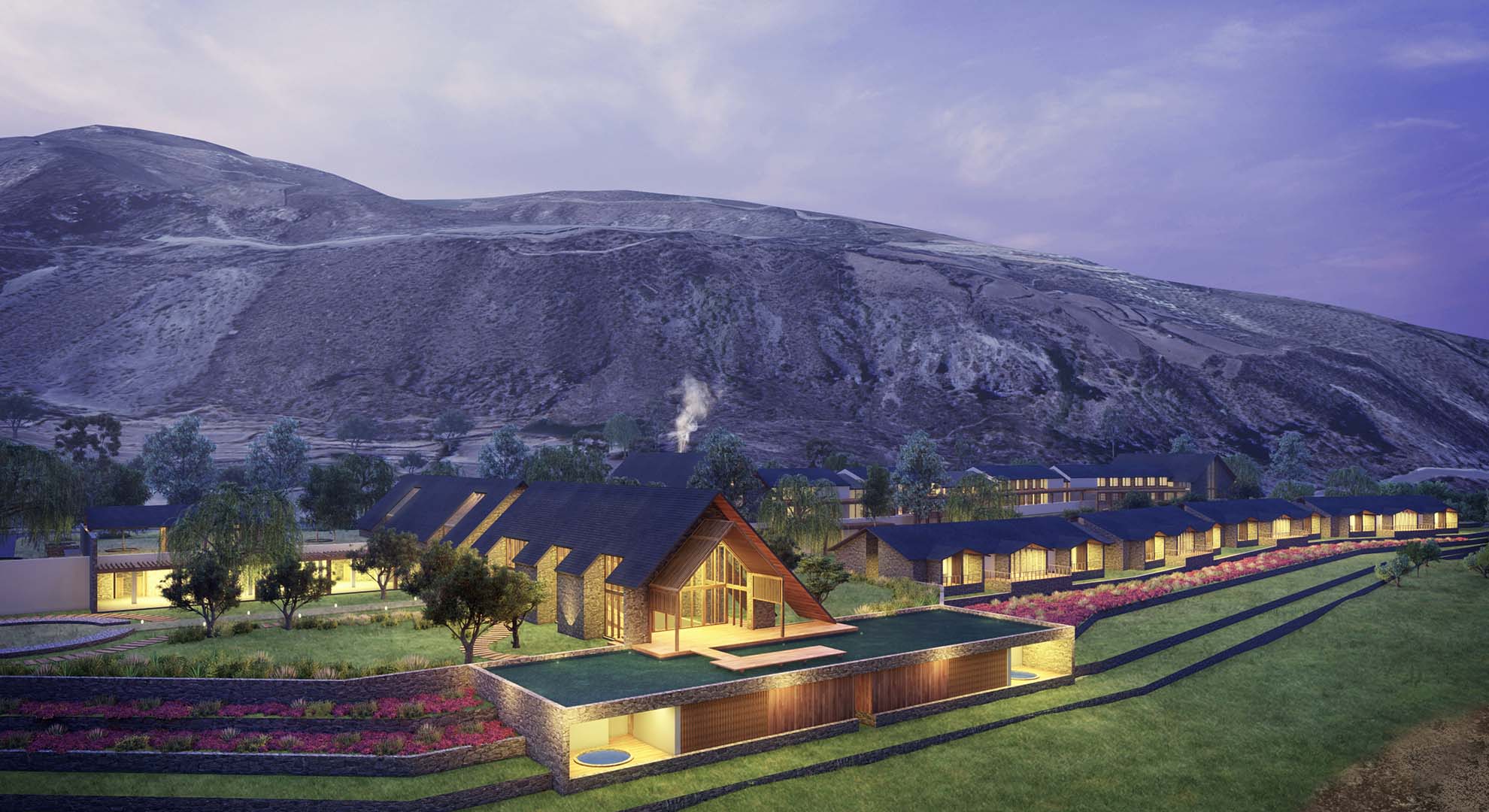 integración de arquitectura y naturaleza en proyecto para residencia en Arequipa, Perú