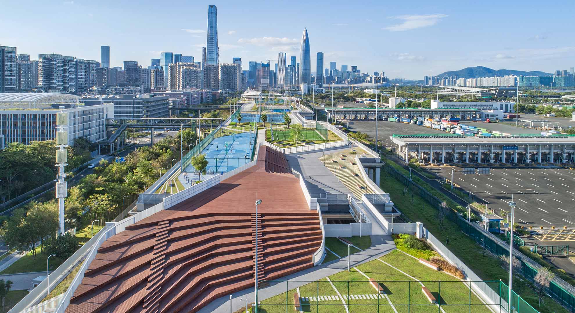 Infraestructuras como este parque en China pueden ser espacios de conexión.