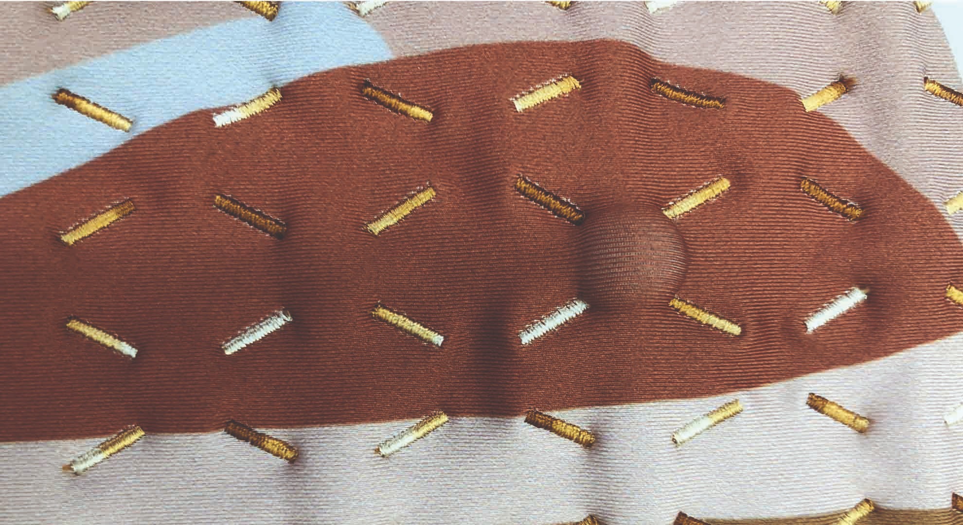 Detail of the design of a therapeutic garment.