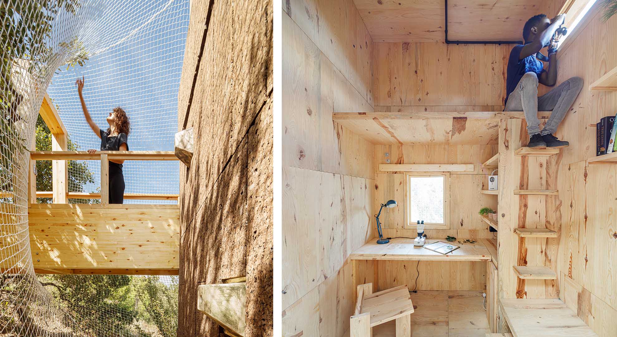Inside FLORA, a space for the study of biodiversity.