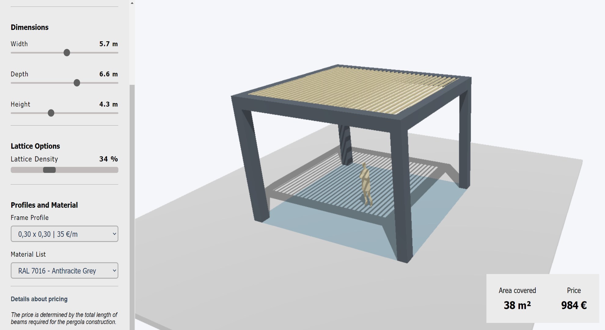 Interactive EcoFrame highlighting innovation in design and cloud data management, an example of efficiency in construction and sustainable architecture.