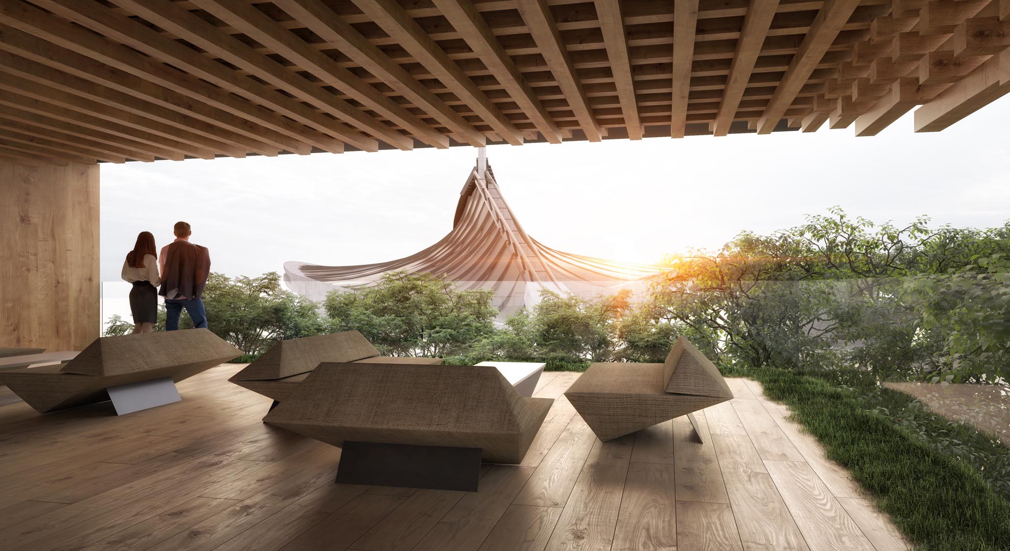 Japan Aroma Environment Association base facility, Tokyo, due 2021, Kengo Kuma & Associates. Image courtesy Kengo Kuma & Associates