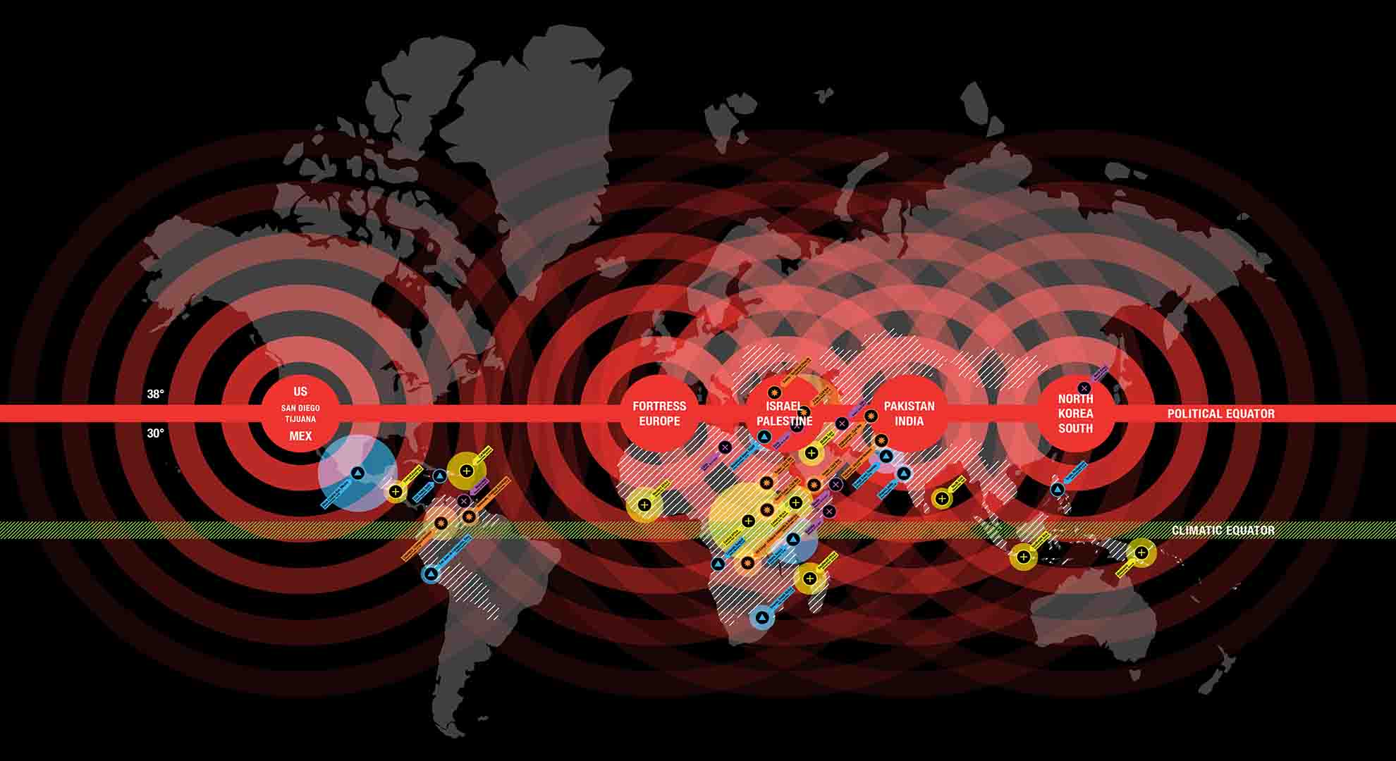 Political equator map. Image courtesy Estudio Teddy Cruz + Fonna Forman