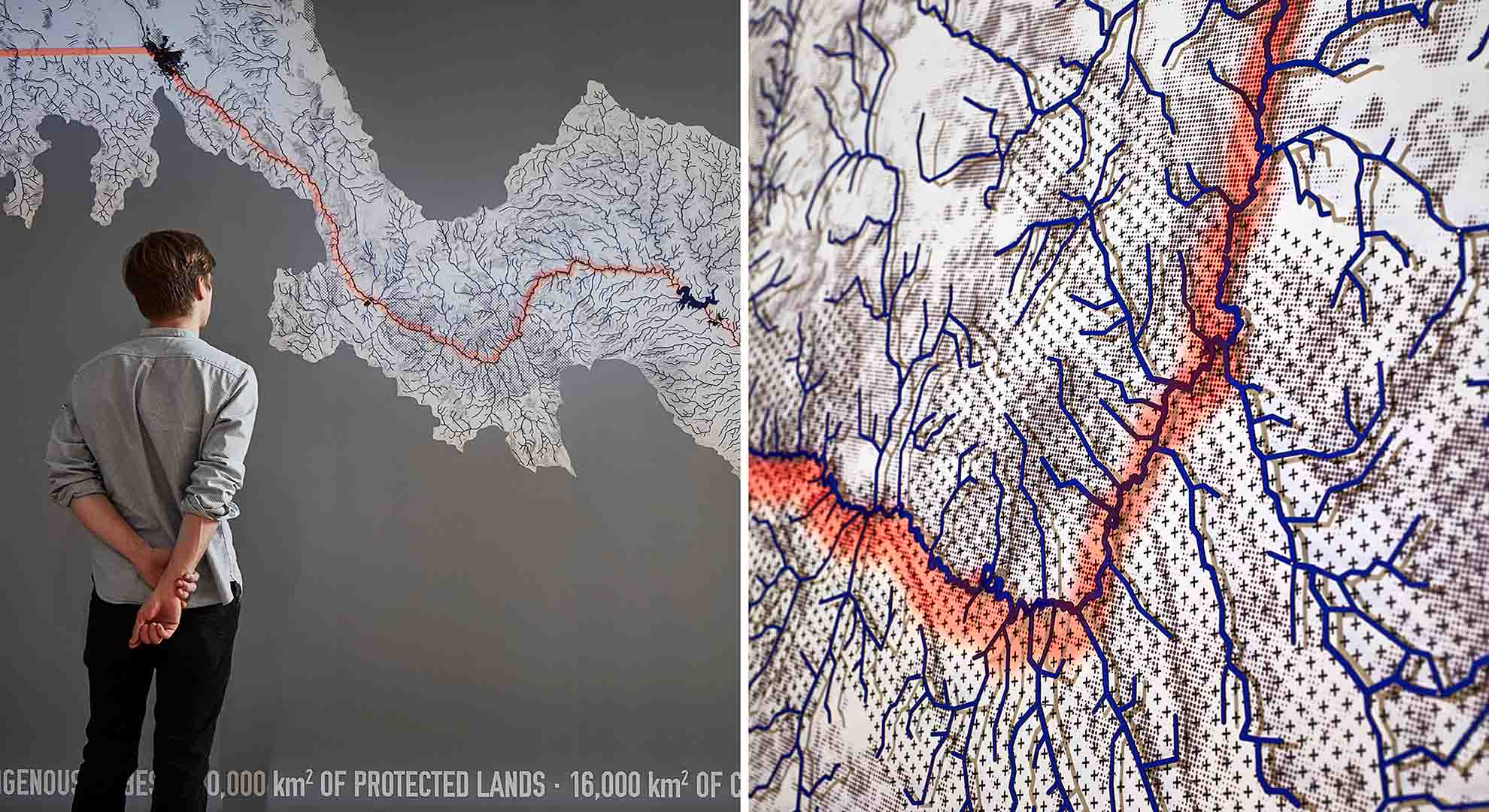 MEXUS: Geographies of Interdependence, Venice Biennale installation. Image courtesy Estudio Teddy Cruz + Fonna Forman