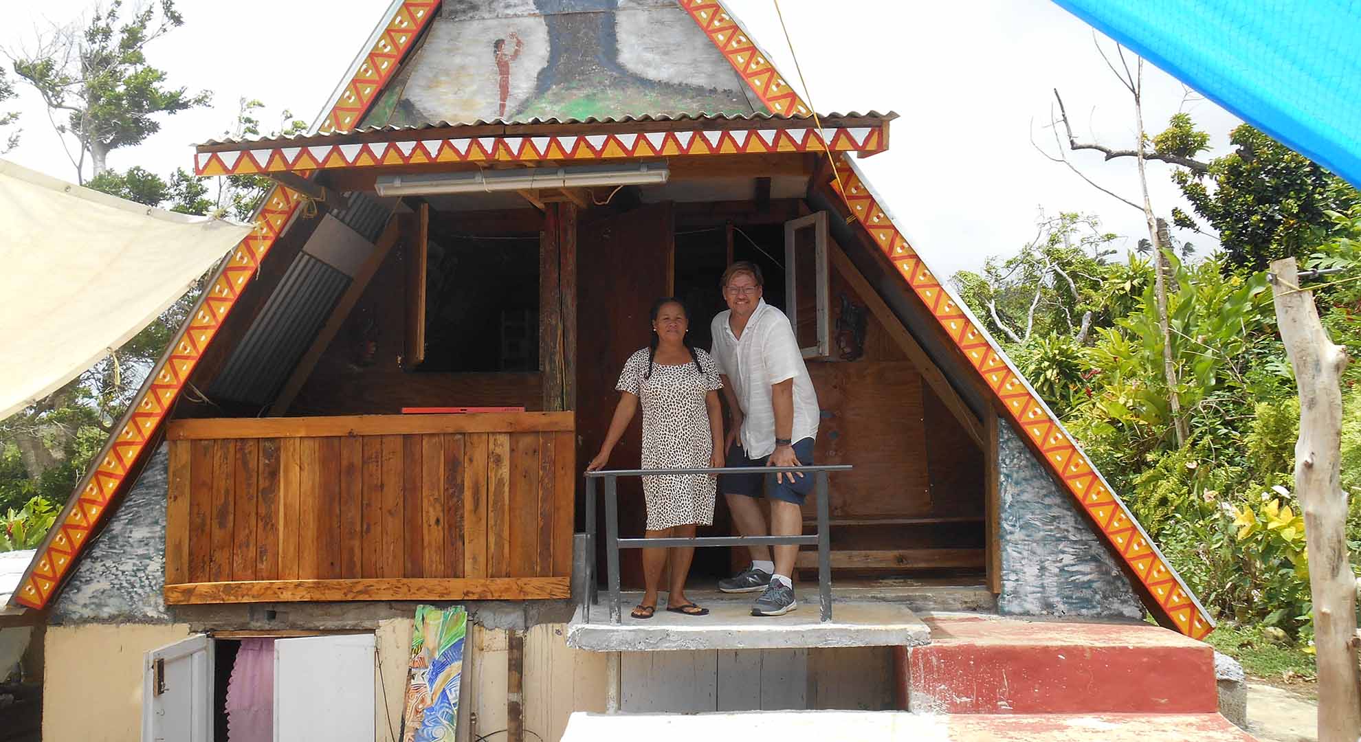 Miranda, keeper of history, storytelling and mythology, at her home Kalinago Territory, Dominica, June 2018. Photo © P. Hill
