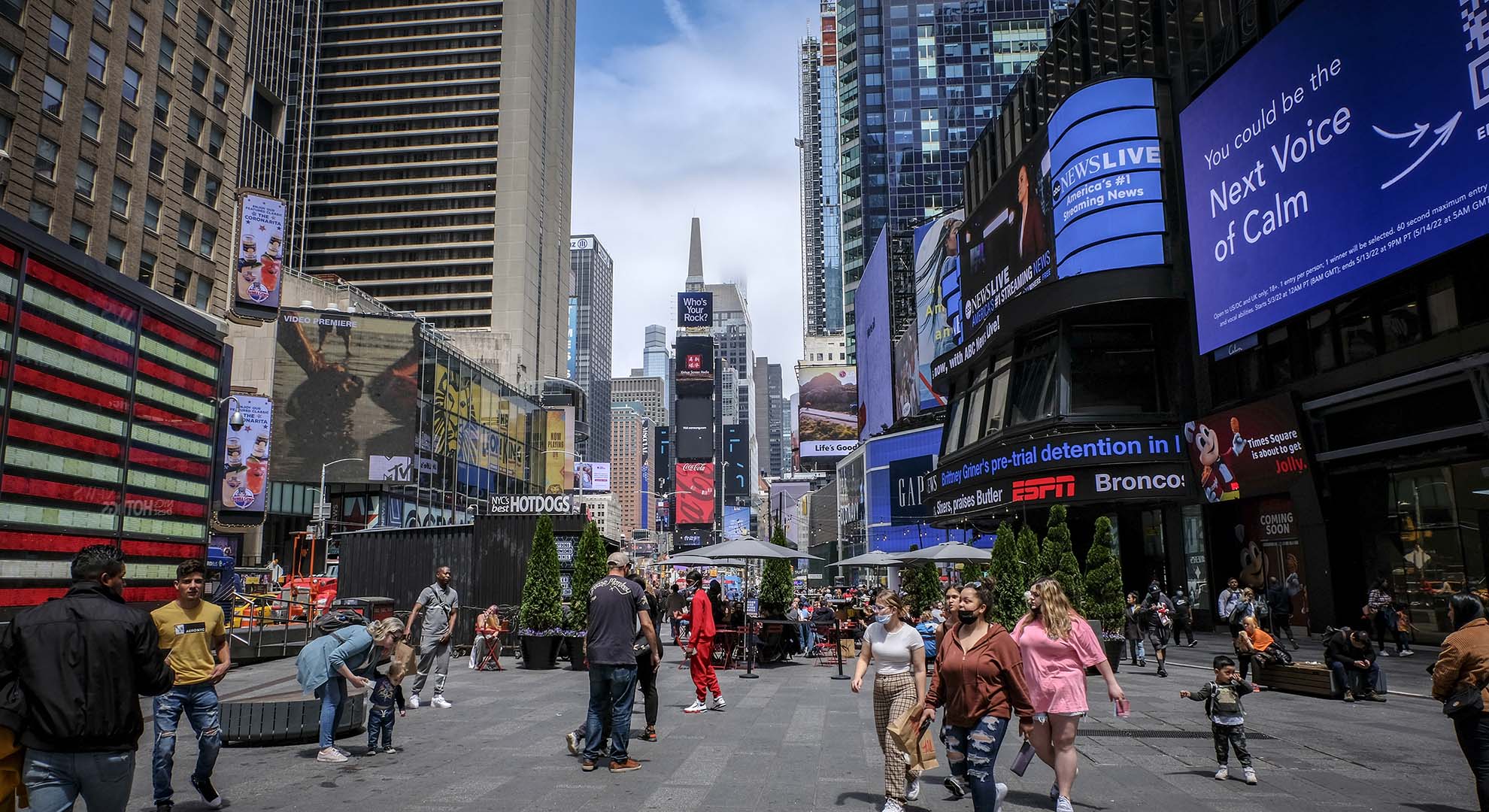 Times Square in New York City.