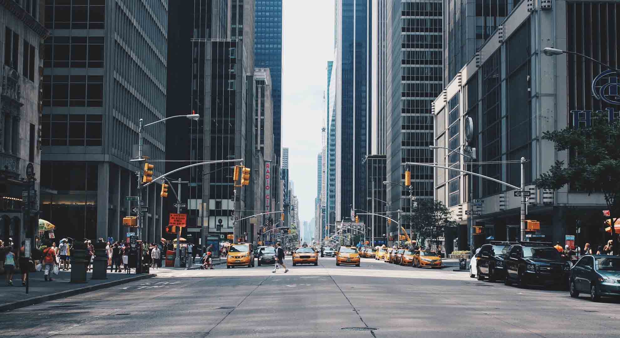 New York City, where traffic is prioritised over people. Image by Andrea Cau