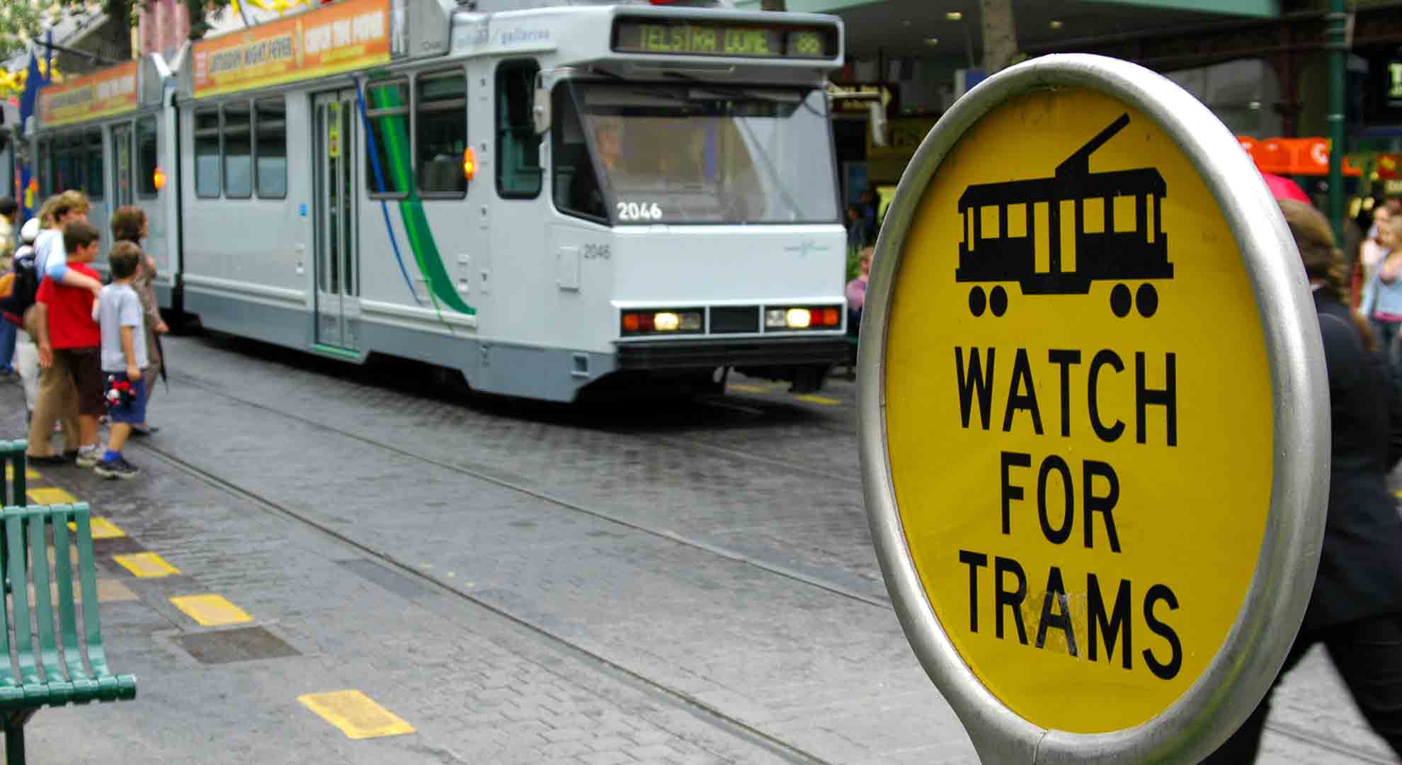 Melbourne trams and other forms of public transport are free the CBD. Alamy stock photo